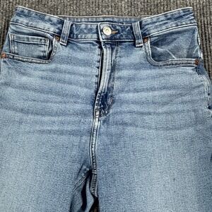 American Eagle Mom Jean Women Size 4 Light Blue Stretch‎ High Rise Denim
